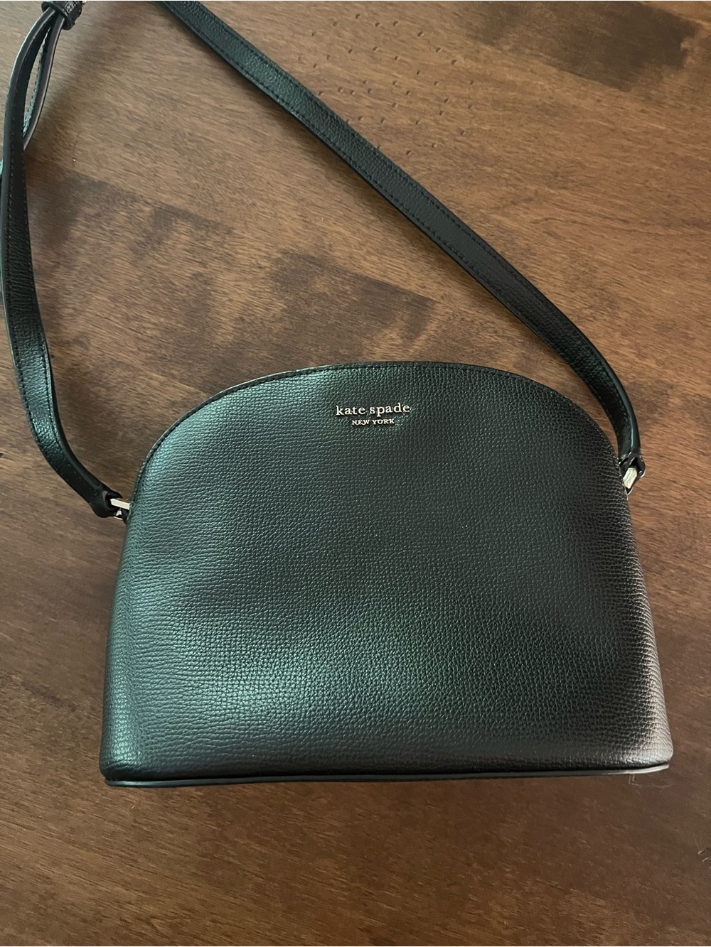 kate spade Black Pebbled Leather Dome Crossbody